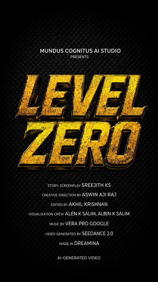 Original Level Zero film poster and production credits